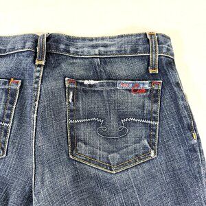 Blue Cult Low Rise Boot Cut Jeans Pants Women's 30" Waist Blue Medium Wash USA
